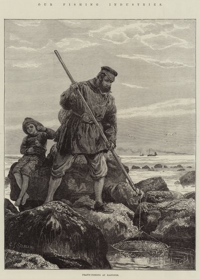 Vår fiskeindustri, räkfiske i Hastings av Charles J. Staniland