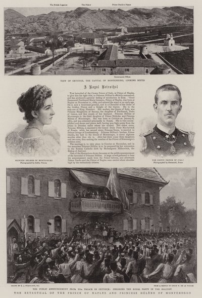 Trolovningen av prinsen av Neapel och prinsessan Helene av Montenegro av Charles J. Staniland