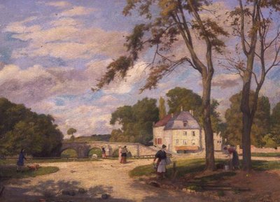 Den gamla bron vid Isle Adam av Charles Jean Agard