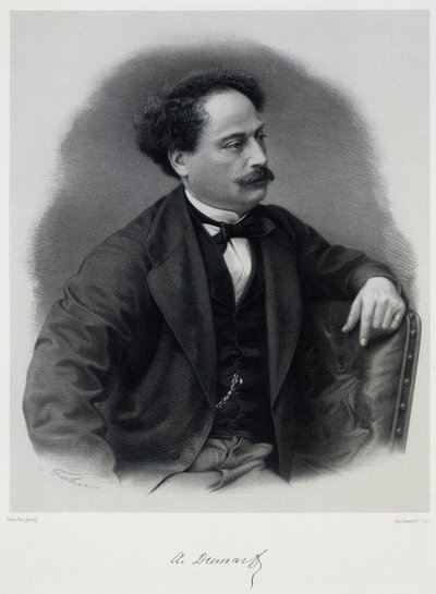 Alexandre Dumas, fils 1824-1895, mitten av 1800-talet. av Charles-Jeremie Fuhr