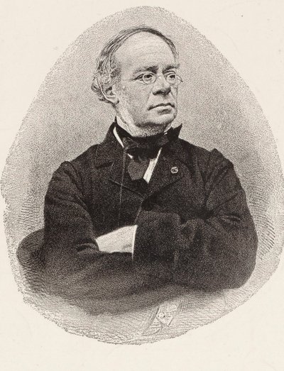 Porträtt av kompositören Jacques Fromental Halévy 1799-1862. av Charles-Jeremie Fuhr