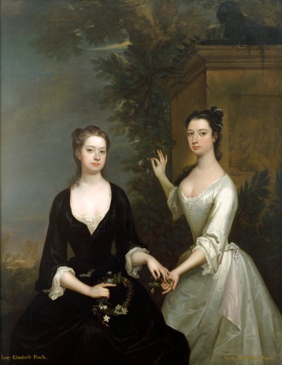 Lady Elizabeth och Lady Henrietta Finch, c1730-c1731 av Charles Jervas