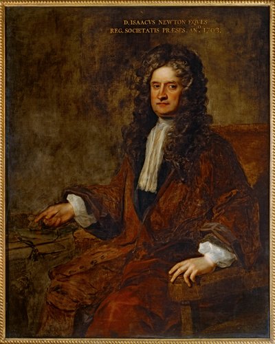 Porträtt av Sir Issac Newton (målning på duk) av Charles Jervas