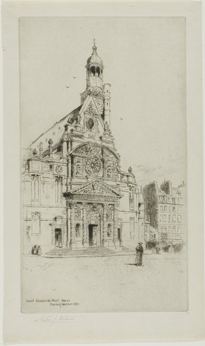 St Etienne du Mont, Paris av Charles John Watson