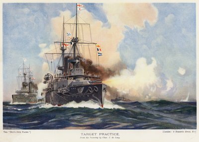 Target Practice (färg litho) av Charles John de (after) Lacy