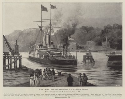 HMS Howe, det första stridsfartyget som någonsin lagt till i Irland av Charles John de Lacy