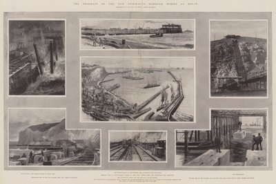 Framstegen för New Admiralty Harbour Works i Dover av Charles John de Lacy