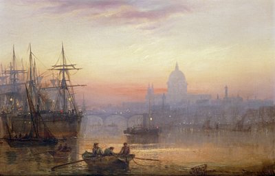 Poolen i London ved sundownswed av Charles John de Lacy