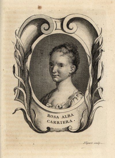 Rosalba Carriera, venetiansk rokokomålare. av Charles Joseph Flipart