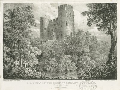 Dudley Castle - The Keep: gravyr, nd [c 1825] (tryck) av Charles Joseph Hullmandel