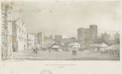 Dudley Castle - The Keep: litografi, juli 1837 (tryck) av Charles Joseph Hullmandel