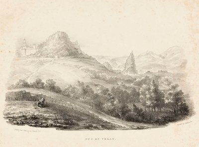 Puy en Velay (litografi) av Charles Joseph Hullmandel