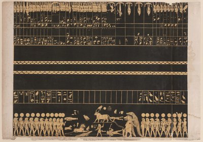 Zodiak från Psammis grav i Thebe, Nya kungariket, illustration från 