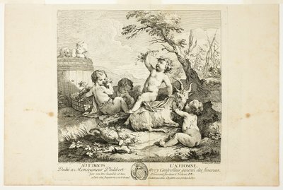 Höst, tallrik tre från The Four Seasons av Charles Joseph Natoire