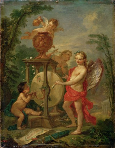 Amor som skärper sin pil, 1750 av Charles Joseph Natoire