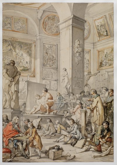 Livsklass vid Royal Academy of Painting and Sculpture, 1746 av Charles Joseph Natoire