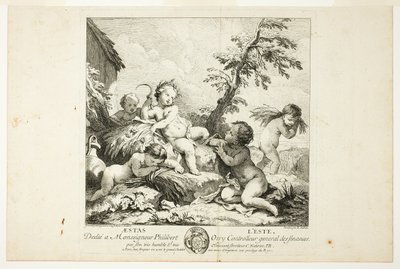 Sommar, tallrik två från The Four Seasons av Charles Joseph Natoire