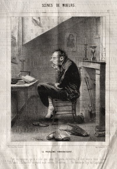 Scenes of Morals: The Embarrassing Problem.... av Charles Joseph Traviès de Villers