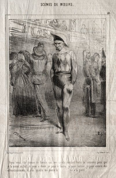 Scener av sätt: Du förstår, den här signalen från Pamela som gosar mig hela veckan.... av Charles Joseph Traviès de Villers