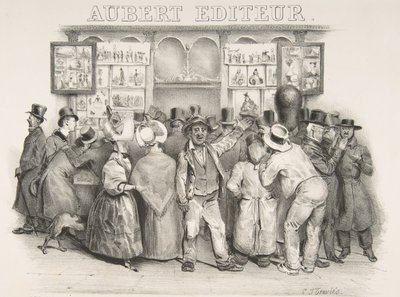 Utgivaren Aubert Du måste erkänna att regeringen har ett komiskt utseende, 1831 av Charles Joseph Traviès de Villers