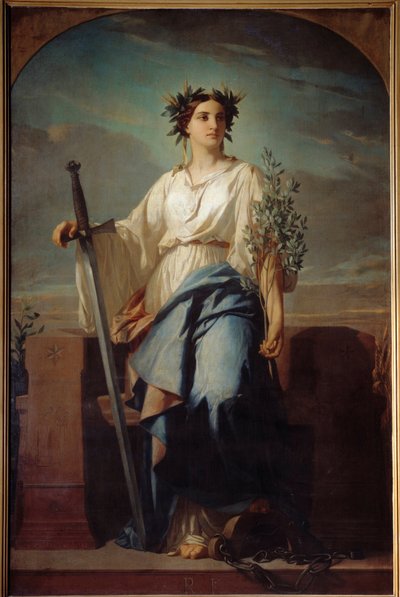 Allegorisk representation av republiken Målning av Charles Landelle av Charles Landelle