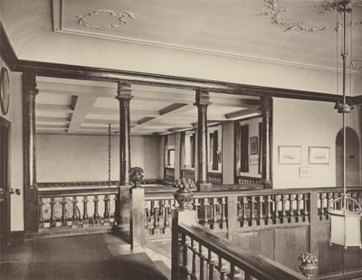 Farnham Castle, Kent, the Staircase Landing  av Charles Latham