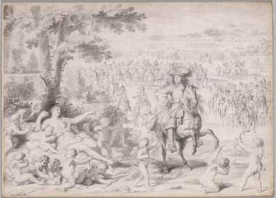 Ludvig XIV tillfångatagen av Venus, tidigt 1670-tal. av Charles Le Brun