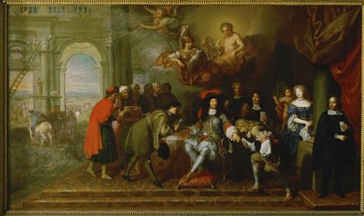 Med anledning av Peacetreaty of Nijmegen ... (olja på duk) av Charles Le Brun