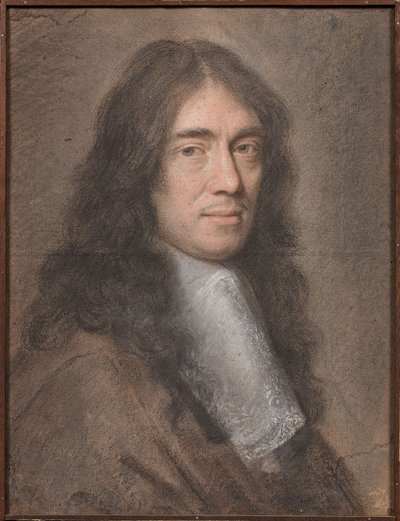 Porträtt av Charles Perrault (pastell på kartong) av Charles Le Brun