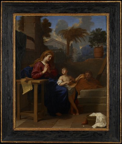 Den heliga familjen i Egypten, ca 1660 av Charles Le Brun