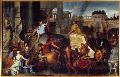 Alexanders triumf eller Alexander den stores entré i Babylonmålning av Charles Lebrun (Le Brun) (1619-1690) 1600-talets sön. 4,5x7,7 m av Charles Le Brun