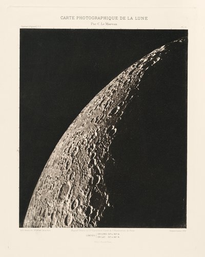Carte photographique de la lune, planche VI (Fotografisk karta över månen, plansch VI),22 februari av Charles le Morvan