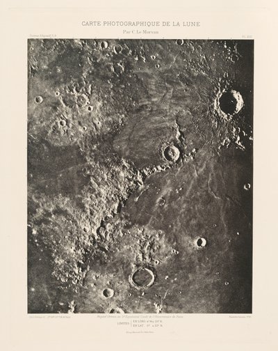 Fotografisk karta över månen, plansch XIII, 6 februari av Charles le Morvan