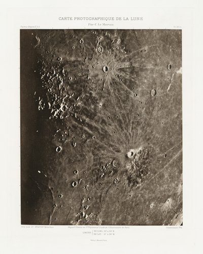 Carte photographique de la lune, planche XIV.A (Fotografisk karta över månen, plansch XIV.A),27 augusti av Charles le Morvan