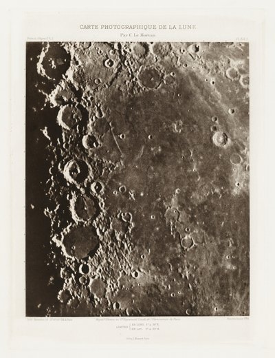 Carte photographique de la lune, planche XIX.A (Fotografisk karta över månen, plansch XIX.A),26 december av Charles le Morvan
