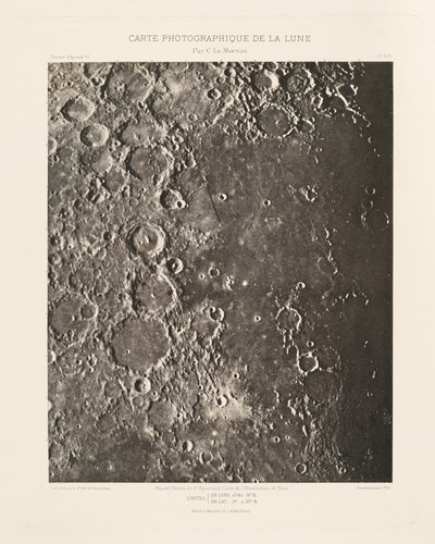 Fotografisk karta över månen, plansch XIX, 6 februari av Charles le Morvan