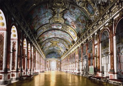 Spegelsalen i Versailles av Charles & Le Vau Louis (1612 70) Le Brun