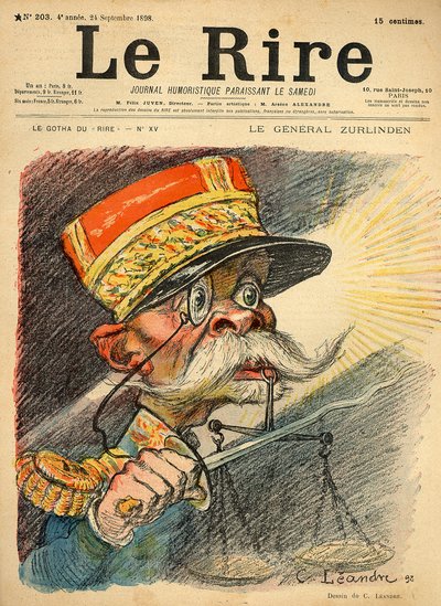 Karikatyr av general Zurlinden, från framsidan av 