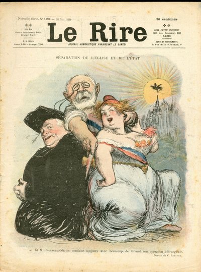 Omslag till "" The Laughter "", nummer 120, Satirical in Colors av Charles Leandre
