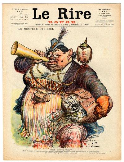 Omslag till "" The Red Laughter", Satirical in Colors av Charles Leandre