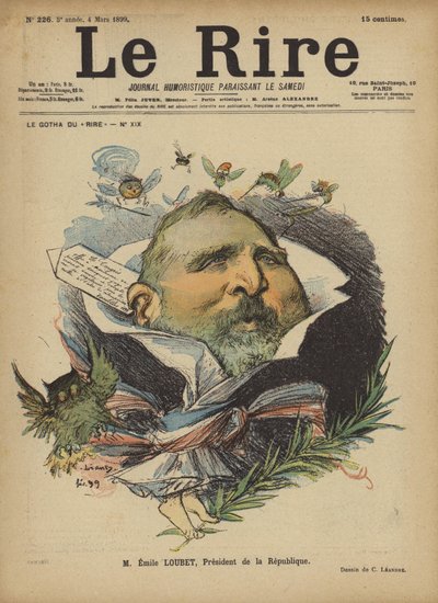 Emile Loubet, Illustration för Le Rire av Charles Leandre