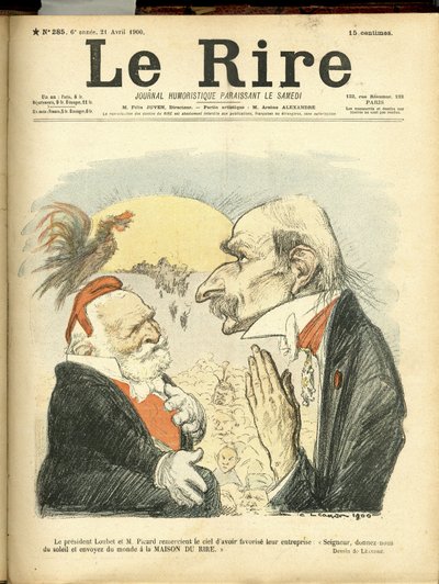 Illustration av Charles Leandre (1862-1934) för omslaget till Le Rire av Charles Leandre