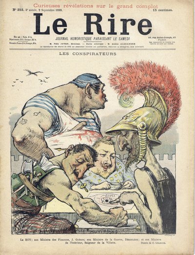 Illustration av Charles Leandre (1862-1934) för omslaget till Le Rire av Charles Leandre