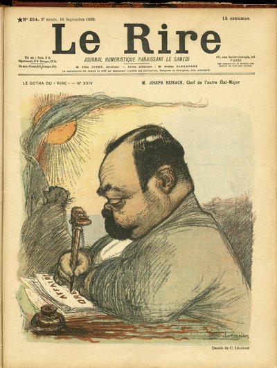 Illustration av Charles Leandre (1862-1934) för omslaget till Le Rire av Charles Leandre