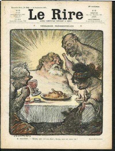 Illustration av Charles Leandre (1862-1934) för omslaget till Le Rire av Charles Leandre