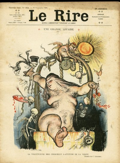 Illustration av Charles Leandre (1862-1934) för omslaget till Le Rire av Charles Leandre