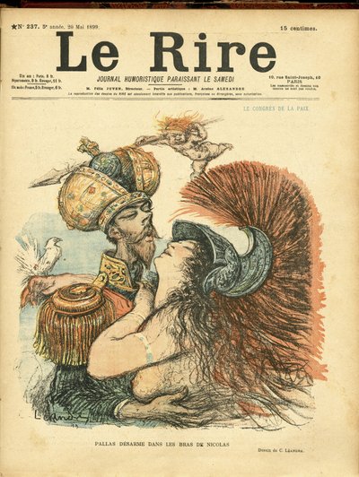 Illustration av Charles Leandre (1862-1934) för omslaget till Le Rire av Charles Leandre