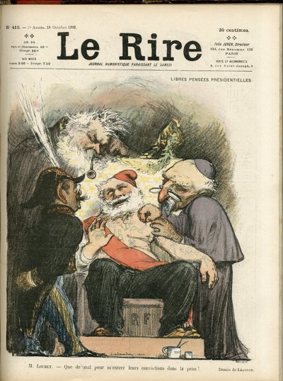 Illustration av Charles Leandre (1862-1934) för omslaget till Le Rire, nr. 415 av Charles Leandre