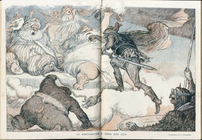 Illustration av Charles Leandre (1862-1934) i "" Fantasio"" av Charles Leandre