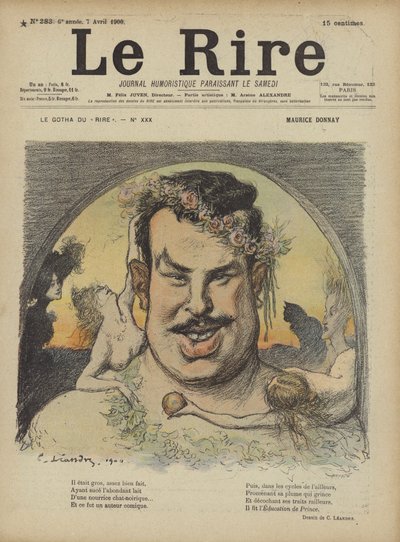 Maurice Donnay, Illustration för Le Rire av Charles Leandre